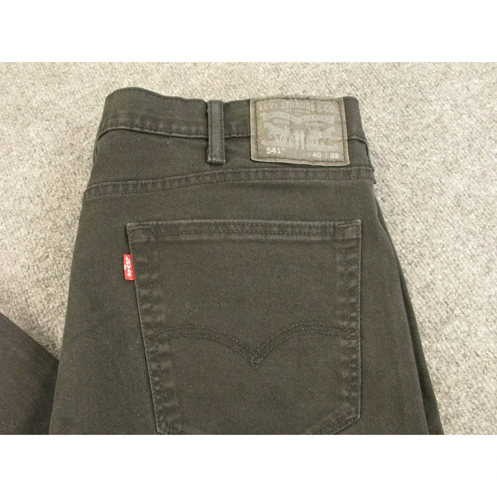 Levis 541‎ Athletic Taper Jeans Mens 40x32 Black Denim Pants 18181-0058 #2161